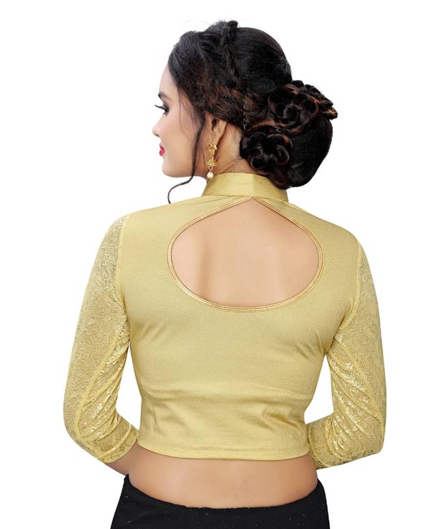Women's Readymade Shimmer lycra Stretchable Blouse ( Size  - Free Size 30